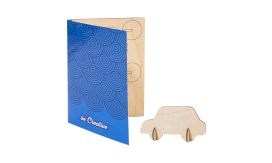 SendCraft, carte poștală puzzle personalizată, mașină, alb