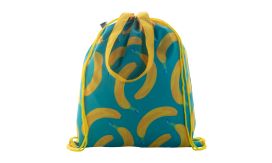 CreaDraw Shop RPET, sac cu cordon, personalizat, galben/alb