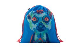 CreaDraw Kids RPET, sac personalizat, cu cordon, pentru copii, roșu/alb