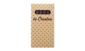 Craxon 6 Eco, set 6 buc creioane colorate, personalizat, natural