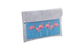 CreaFelt Laptop, Husă pentru laptop, personalizată, alb/gri