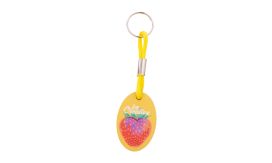 Woody Plus B, Breloc personalizat, galben/natural