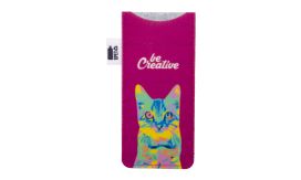 CreaFelt Sun, husă pentru ochelari de soare, RPET, personalizată, alb/gri