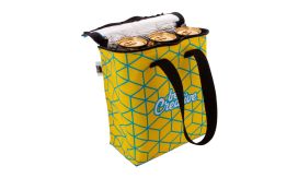 CreaCool Vertical, geantă termică, personalizată, negru/alb