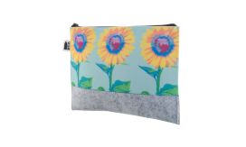 CreaFelt Beauty M, geantă cosmetice personalizată, alb/gri