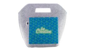 CreaFelt Coolgrab, geantă termică, RPET, realizată la comandă, alb/gri
