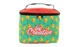 CreaBeauty XL, geantă de cosmetice, personalizată, negru/alb