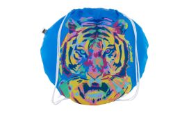 CreaDraw Circle, rucsac cu șnur, personalizat, RPET, alb