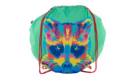 CreaDraw Circle, rucsac cu șnur, personalizat, RPET, roșu/alb