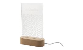 Woodify, trofeu cu lumină LED, transparent/natural