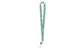 Subyard B, lanyard cu sublimare, alb
