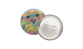 PinBadge Mini, insignă, alb/argintiu