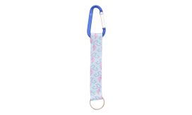 Subiner RPET, breloc personalizat, albastru/alb