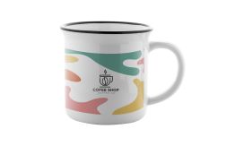 Woodstock Subo, cană vintage, negru/alb