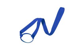 Lancup, lanyard cu suport sticlă, albastru