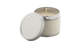 Scendle, lumânare parfumată, vanilie, bej/argintiu