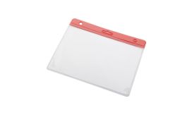 Bahhol, suport ecuson, roșu/transparent