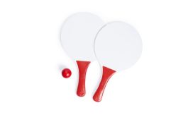 Negril, set tenis de plaja, roșu/alb