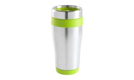 Caprol, cană termoizolantă, verde lime deschis/argintiu