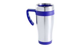 Caprol Plus, cană termoizolantă, albastru/argintiu
