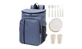 Duonic, Rucsac frigorific pentru picnic, RPET, albastru închis