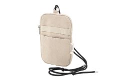CanvaFon, Geantă pentru telefon mobil, crossbody, din pânză reciclată, natural