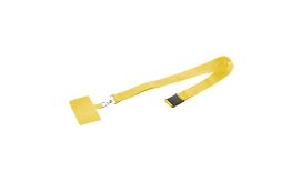 Revent Call, lanyard RPET pentru telefon mobil, galben