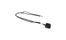 Corphon, lanyard RPET pentru telefon mobil, negru