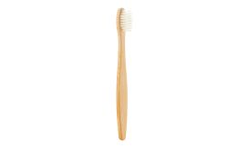 Boohoo Mini, periuță de dinți, pentru copii, din bambus, alb/natural