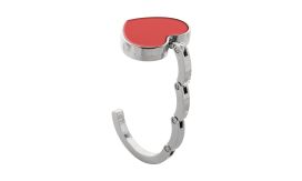 Amor, cârlig geantă, roșu/argintiu