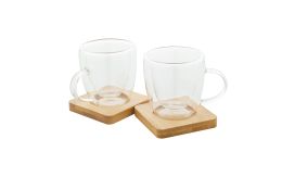 Mocaboo, Set espresso din sticlă, transparent/natural