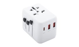 Jetsetter Plus, adaptor de călătorie, alb