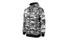 Camo Zipper, Hanorac pentru bărbaţi, camuflaj gri