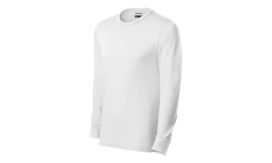 Resist LS, Tricou unisex, alb 00 (brand label)